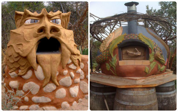 collage of dragon pizza / stone bake ovens